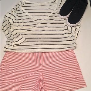 Lands' End Canvas Seersucker Shorts NWOT